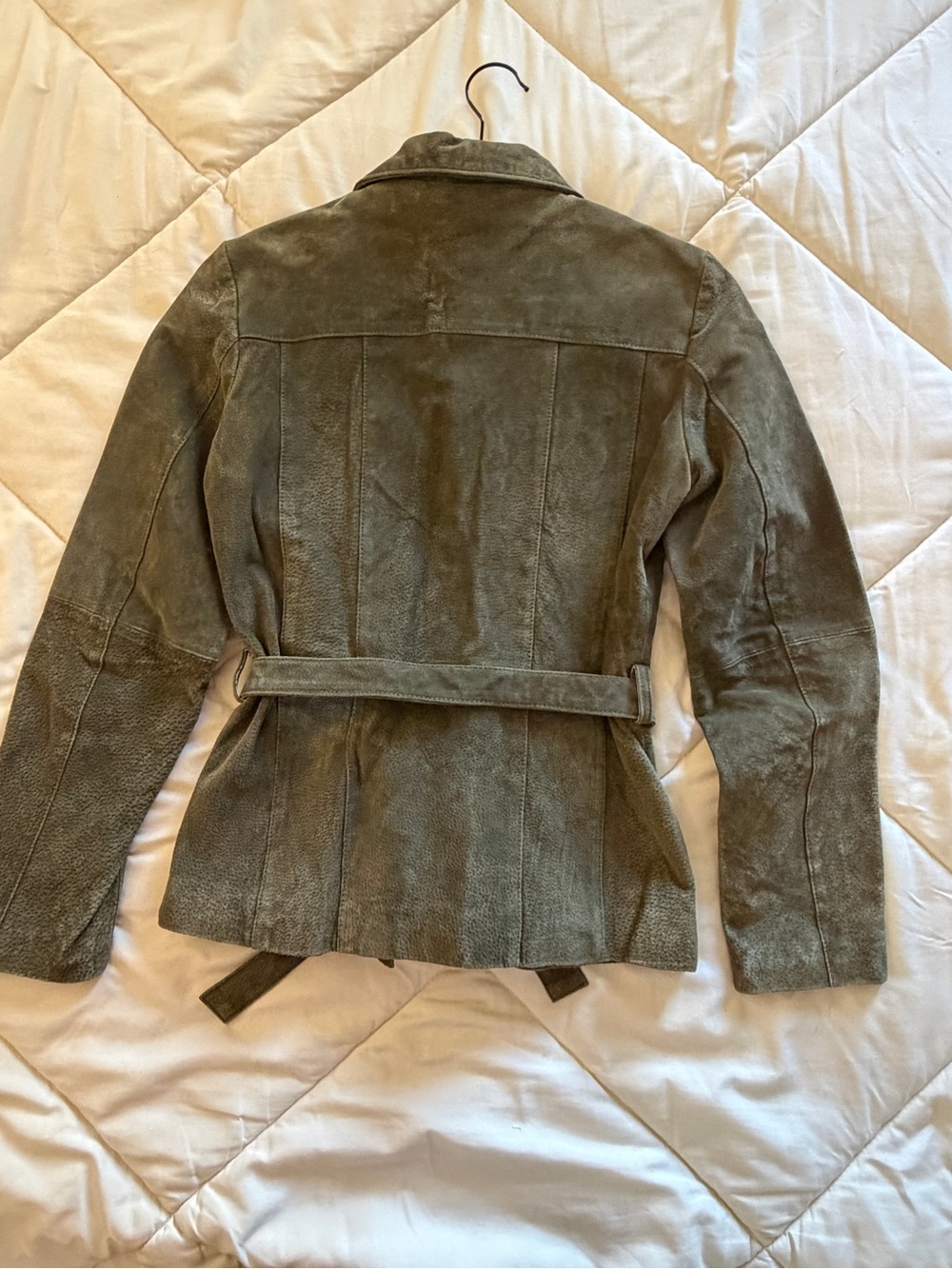 Vintage Wilson’s Leather Dark Olive Green Leather Suede Coat. NTN. Size S - Picture 2 of 12
